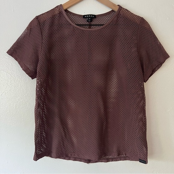 Koral Mesh Short Sleeve Active Top - Picture 1 of 3